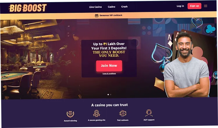 Big Boost Casino homepage